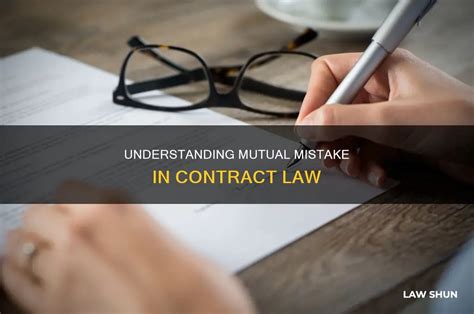 Mutual mistake in contract law examples.  The distinction between the ...