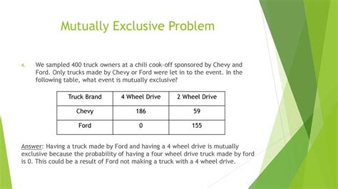 Mutually exclusive practice answer key.  Nov 1, 2024 · Chapter 5 Review AP St...