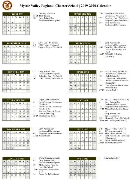 Mvrcs Calendar