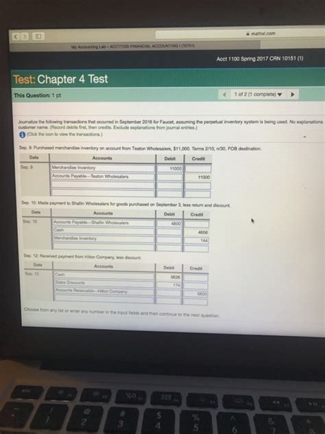 My Accounting Lab Test Answers