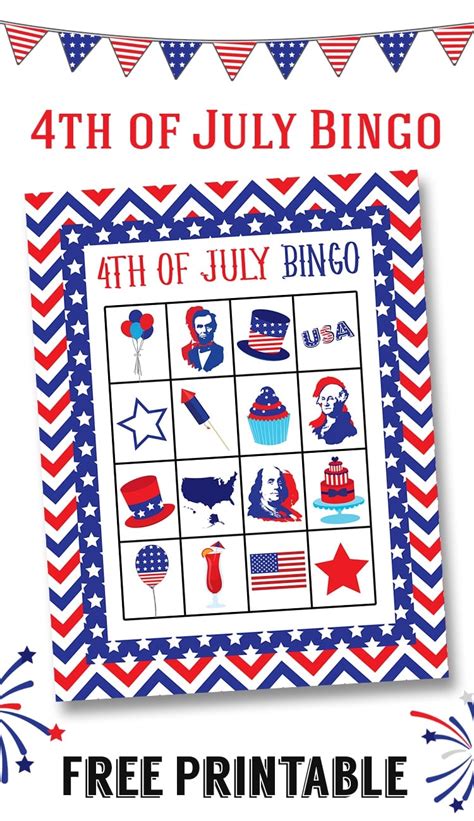 My Belle Michelle Fun 4th Of July Bingo Game Printable