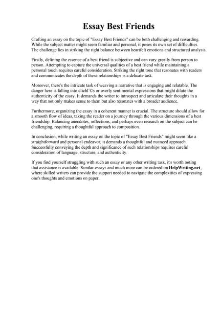My Best Friend Essay in English 800 Words Friendship essay, 500 word