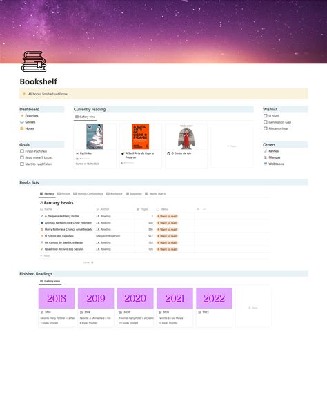 My Bookshelf Notion Template
