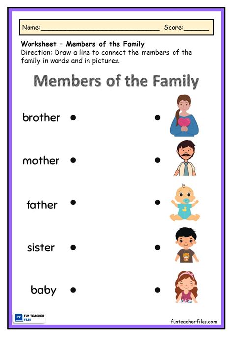 My Family Worksheets Members Teachers Pay Teachers