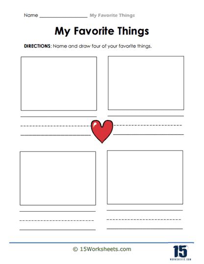 My Favorite Things Worksheet Worksheets Library