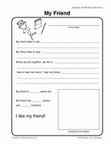 My Friend Writing Printable Printable (1st - 3rd Grade)