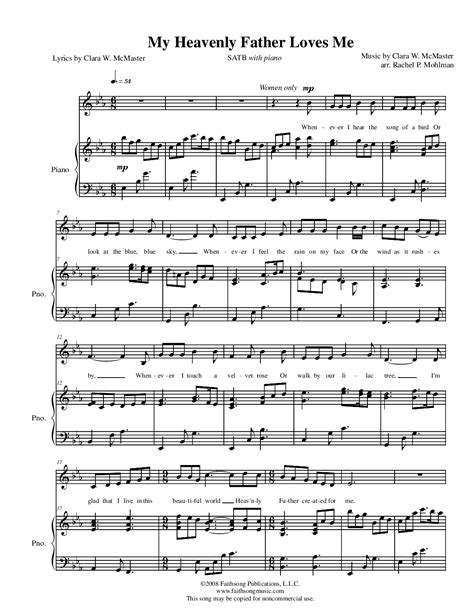 My Heavenly Father Loves Me - Sheet Music Plus