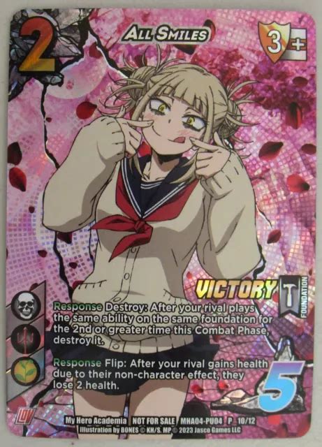 My Hero Academia TCG CCG ALL SMILES MHA04-PU04 Toga Promo