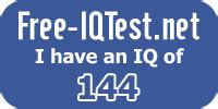 My IQ Test Score - 144 - Free-IQTest.net