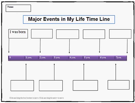 My Life Time Line Template K5 Computer Lab Technology Lesson Plans
