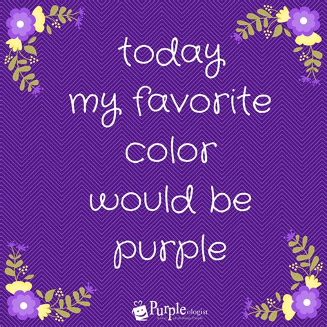 My Love of Purple, Colour