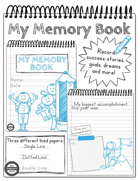My Memory Book Handwriting and Drawing Practice Your Therapy Source