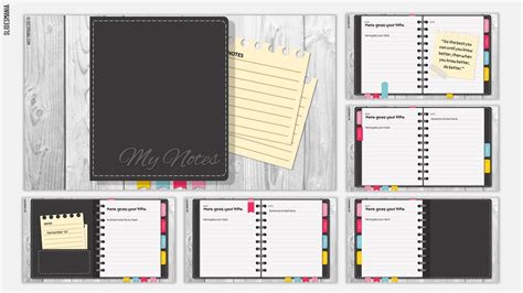 My Notes a Free Digital Journal for Google Slides or PowerPoint with