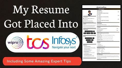 My Resume That Got Me Into Wipro Infosys & Tcs - YouTube