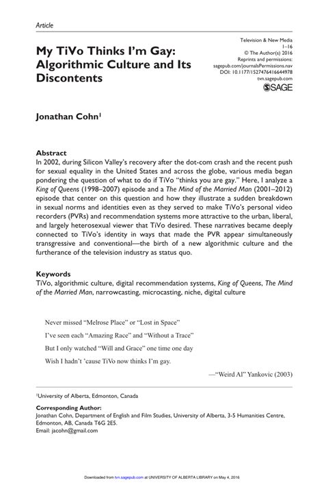 My TiVo Thinks Im Gay