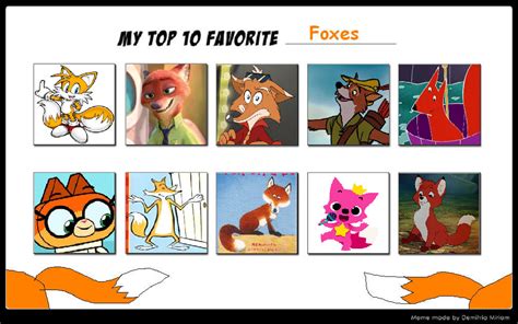 My Top 10 Favorite Foxes By Greatkitty2000 On Deviantart Log