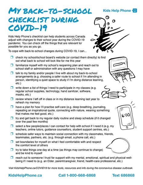 My back-to-school checklist during COVID-19 - Kids Help Phone