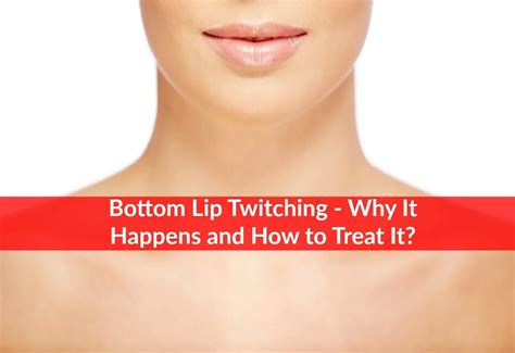 My bottom lip twitches. Your lip twitches may be muscle spasms associated with something as simple as drinking too much coffee or a potassium deficiency. It may also indicate something more serious — for example, a... 