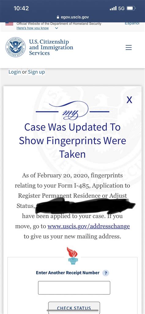 How to interpret this page. According to Lawfully's data analysis of USCIS case status message updates, among the people who received the status message "Case Was Received," the most probable next update message is "Case Was Updated To Show Fingerprints Were Taken," (at 53%) after an average of 63 days.