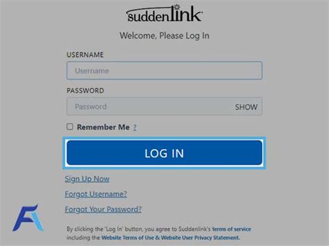 Password: Enter your Suddenlink email acco