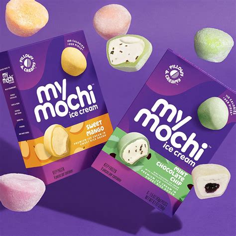 My mochi ice cream. Mochi ice cream is an East meets West fusion dessert made of mochi with a frozen filling. It is a favourite of many who like the sweet and light taste. It's an invention by a Japanese-American businesswoman … 