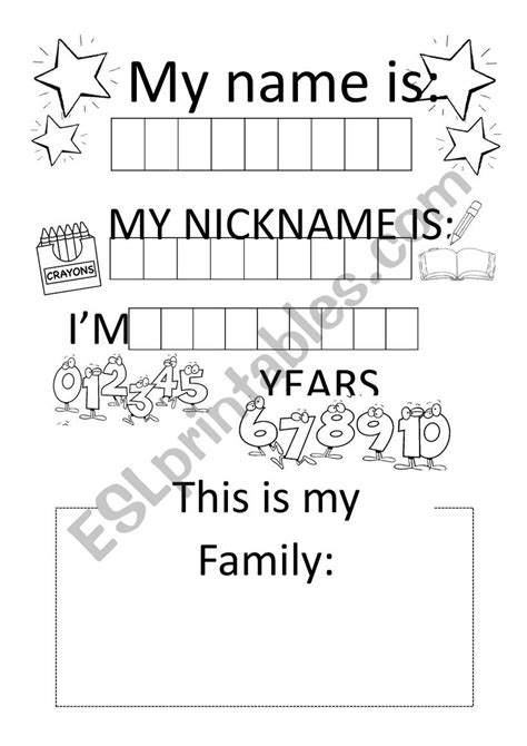 My name is... ESL worksheet by Millais