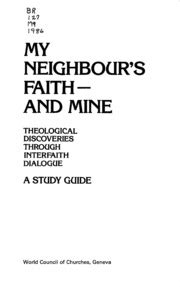 My neighbours faith and mine theological discoveries through interfaith dialogue a study guide. - Hume's gematigd scepticisme, futiel of fataal?.