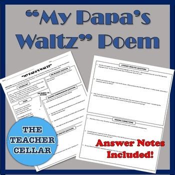 My papa's waltz questions and answers