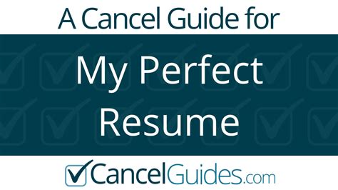 My perfect resume cancel. 1 day ago · My Perfect Resume. $2.95 for 14-day access. $5.95 per month for long-term access. 20+ years of experience. Template-based process. Creative options and colors. Award-winning company. "A+" rating and accreditation with the BBB. My Perfect Resume is the ultimate destination for all your resume needs, offering a comprehensive range of services ... 