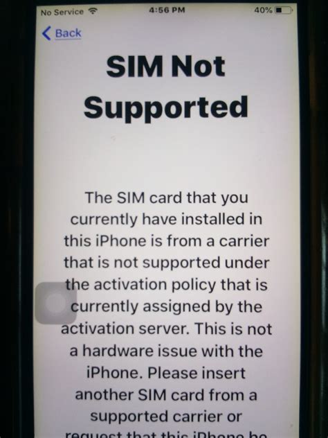 My phone is saying sim not supported - Apple Community