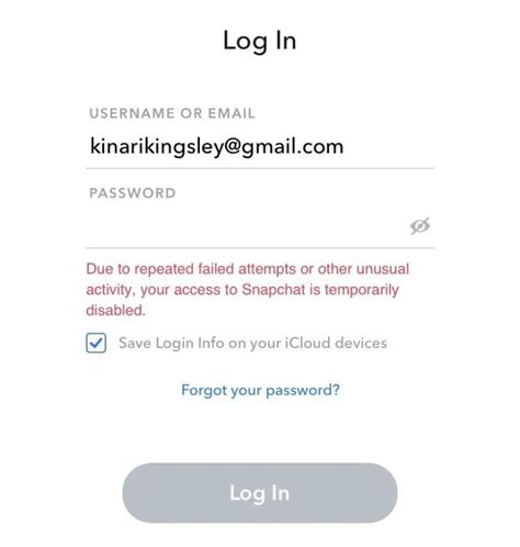 My account has been temporarily locked," etc etc staying to check the website for more information about locked accounts. I even received an email, exactly similar to the ones I saw regarding ... So I got temporarily banned on Snapchat 3 days ago, and I tried to go to their Snapchat support website to unlock it but when I do, the message .... 