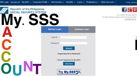 My.SSS is the online portal for members of the Republic of the Philippines Social Security System. It allows members to view and update their records, apply for benefits, pay contributions, and access other services. To use My.SSS, members need to register and log in with their username and password.. 