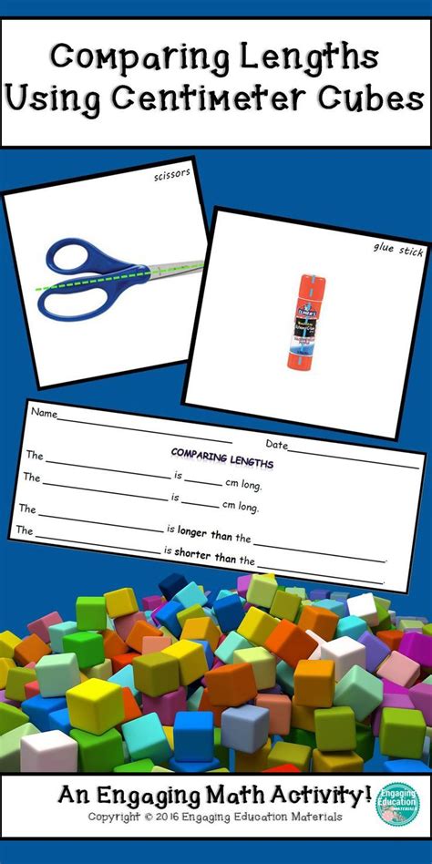 My students love using centimeter cubes to compare the lengths of
