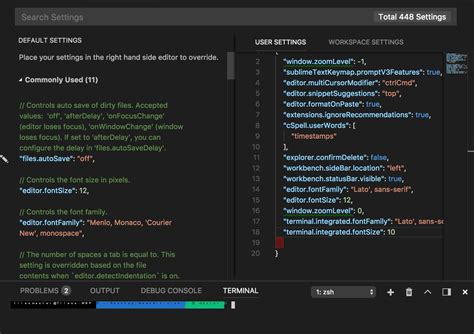 My terminal in VS Code has a tiny font after installing zsh and