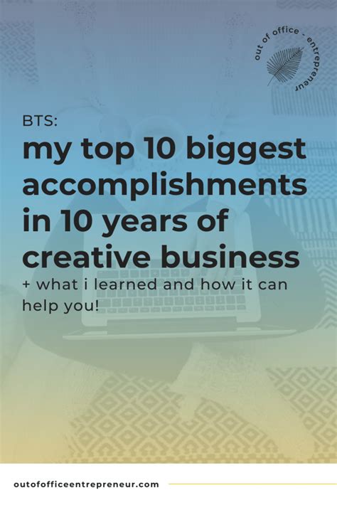 My top 10 biggest accomplishments in 10 years of business