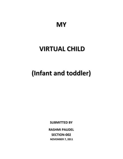 My virtual child part1 final - SlideShare