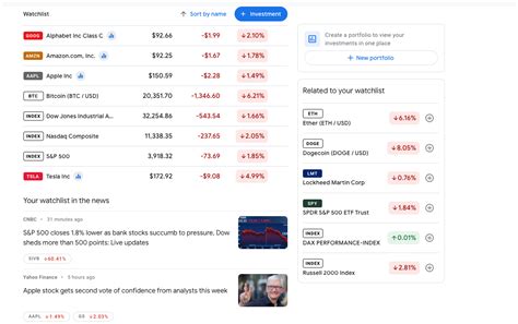 My watchlist google finance. Settings pages for the new Google widget. Google uses a web-based interface for configuring which stocks you follow, available if you hit the Watchlist button in the lower left corner of the ... 