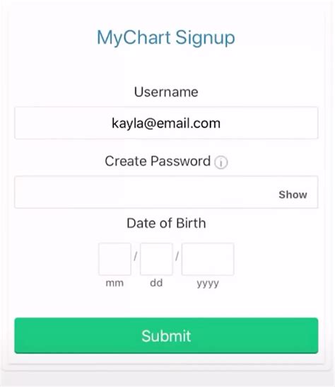 MyChart Sign Up MyChart Sign In MyChart Account Sign Up Sign Up Page