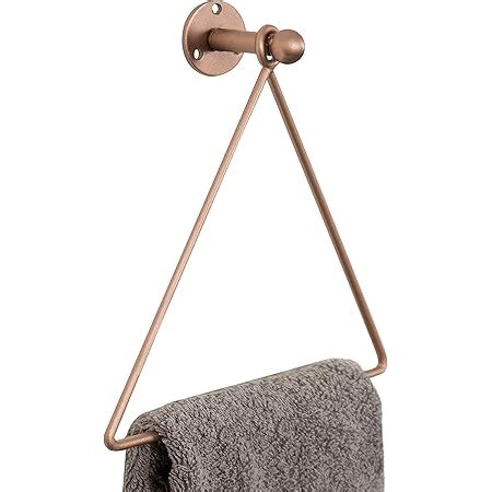 MyGift Modern Metal Triangle Towel Ring - amazon.com