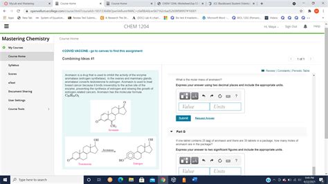 MyLab and Mastering x Course Home 1 You... Physical Chemistry