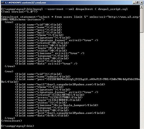 MySQL Output Format XML and HTML Data turreta