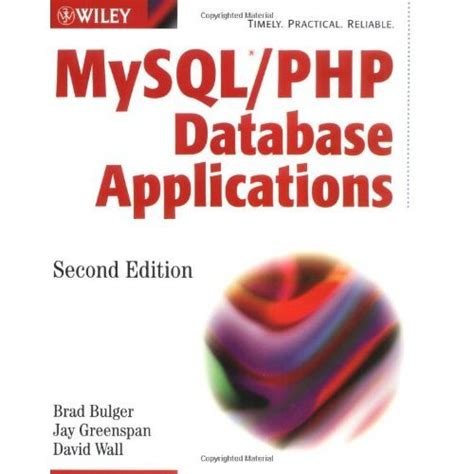 Read Online Mysqlphp Database Applications With Cdrom By Brad Bulger