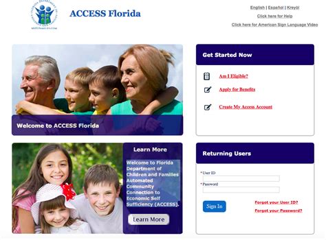 Welcome. Welcome to ACCESS Florida! This website is a quick and easy way for people who live in Florida to find out if they might be able to get: This website will take you about …. 