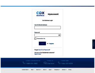 Myaccount.coxbusiness.com. We can’t find that page. You have an ongoing live chat started with Cox. Click here to continue chat. 