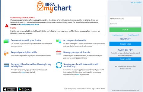 Mychart bsa. BSA MyChart - Your Connection to Better Health. BSA MyChart confers yourself 24/7 access to your personal health information anytime, anywhere turn your smartphone or computer. This sure case portal allows you up: MyChart | Physicians Surgical Hospital in Amarillo, TX. Schedule in-person and video appointments; View test results; Notify your ... 
