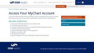 Mychart ssmhc. Request prescription refills. Request a prescription refill from your doctor. Manage your appointments. Schedule your next appointment, or view details of your past and upcoming appointments. MyChart® licensed from Epic Systems Corporation© 1999 - 2023. 