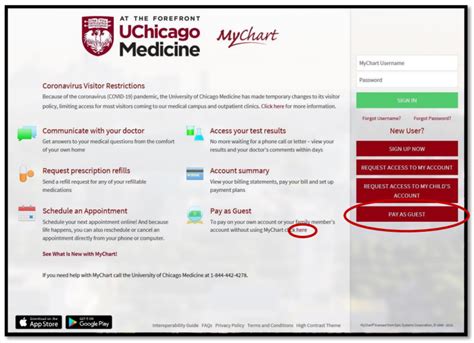With the UH MyChart app you can: • Schedule and manage appointments, including in-person visits and video visits. • Review test results, medications, immunization history and other health information. • Communicate with your primary care team. • View and pay your medical bills. • Connect your account to Apple Health to pull health .... 