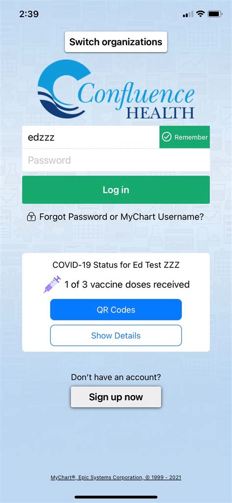 Mychartconfluence. Communicate with your doctor Get answers to your medical questions from the comfort of your own home Access your test results No more waiting for a phone call or letter – view your results and your doctor's comments within days 