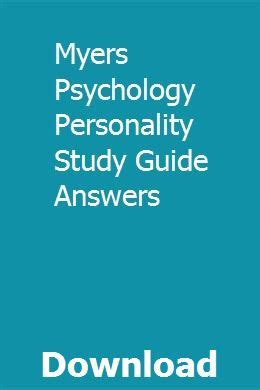 Myers psychology personality study guide answers. - List- und lustige begebenheiten derer herren officiers auf werbungen.