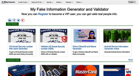 Myfakeinfo / My Fake Information Generator and Validator